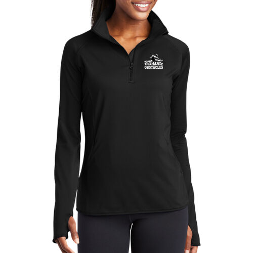 Ultimate Obstacles - Ladies Sport Wick ® Stretch 1/2 Zip Pullover Thumbnail